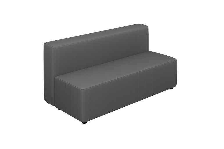 Диван-пуф зі спинкою FORMA, матеріал оббивки - тканина, на меблевих ніжках, АЛМАНТ, 1550х760х800 мм.